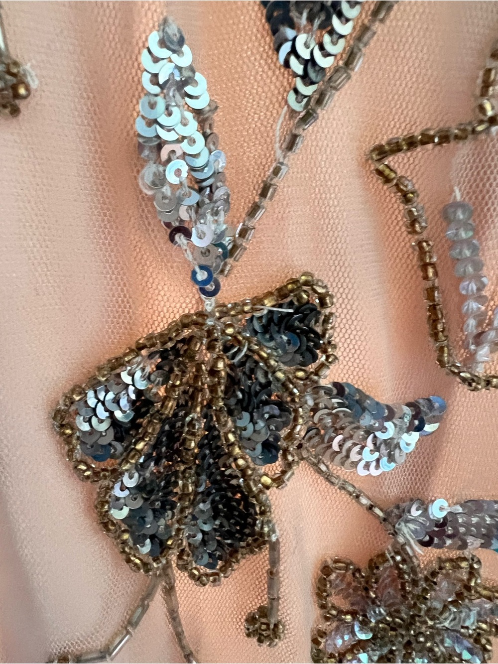 Adrianna Papell Blush Floral Sequin Maxi Dress - Picture 11 of 16